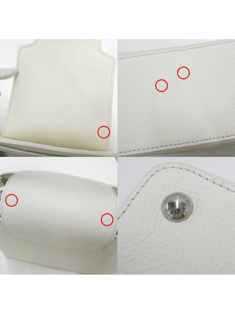 Louis Vuitton Capucines PM Flower Beads White Taurillon Leather Handbag 2-Way
